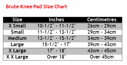 mizuno knee pads size chart